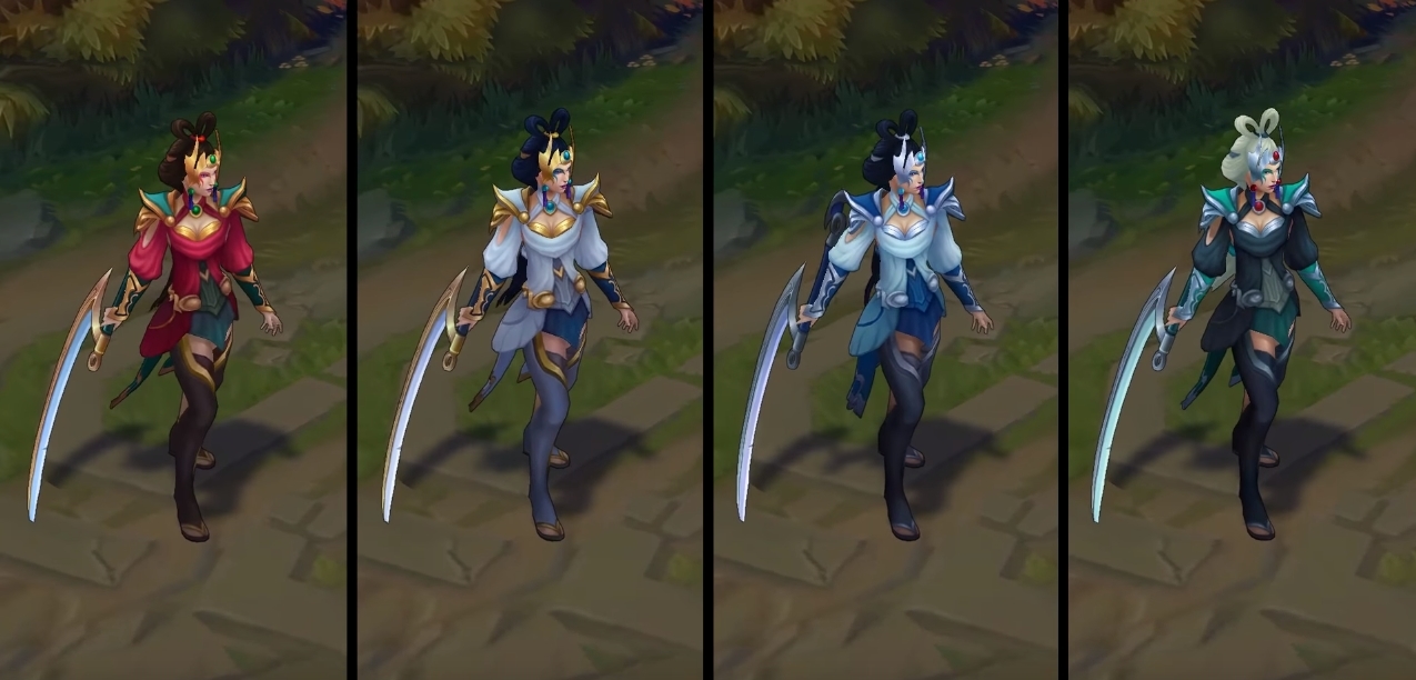 Lunar Goddess Diana chroma skin  pack for league of legends ingame picture