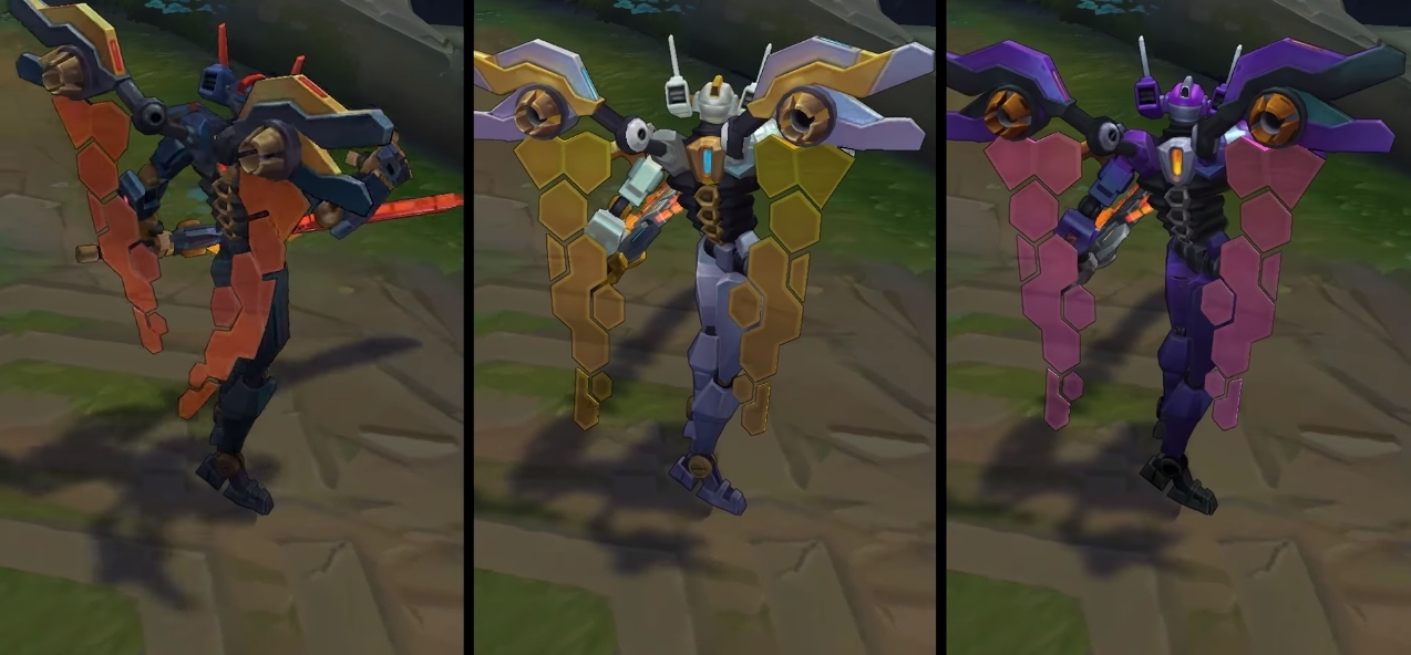 mecha aatrox chroma skin  pack for league of legends ingame picture