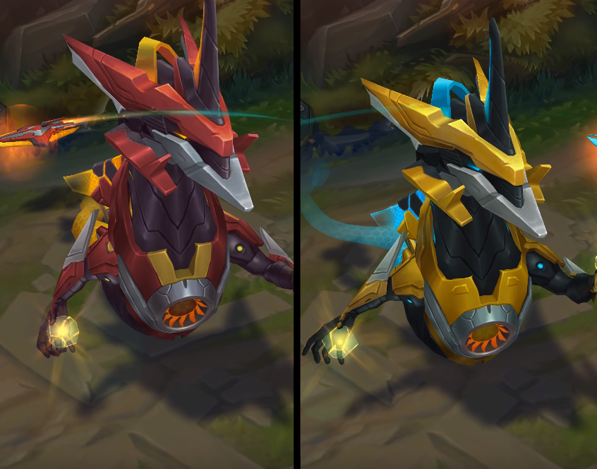 Mecha Aurelion Sol chroma skin  pack for league of legends ingame picture