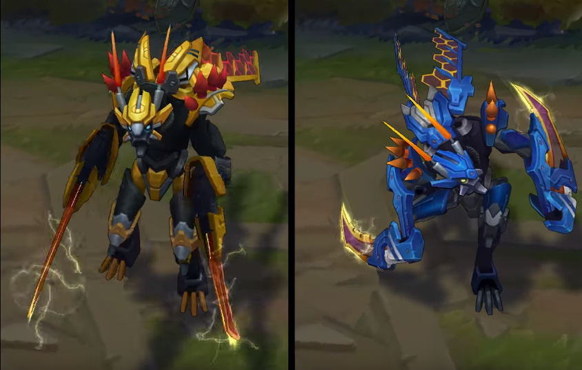 Mecha Kha'Zix chroma skin  pack for league of legends ingame picture
