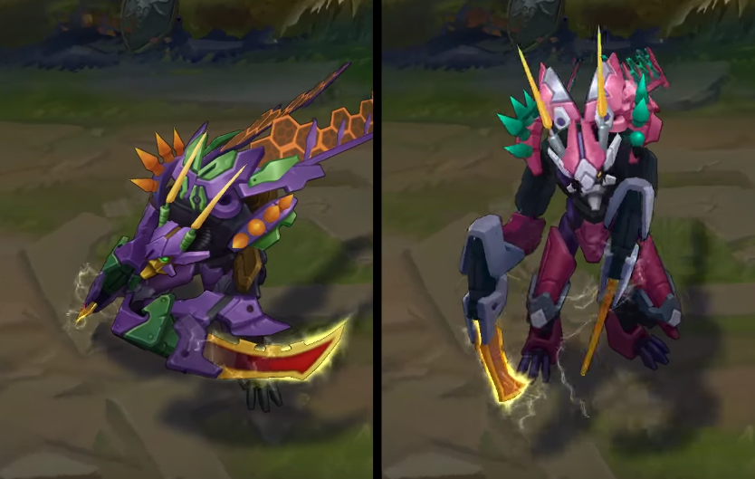 Mecha Kha'Zix chroma skin  pack for league of legends ingame picture