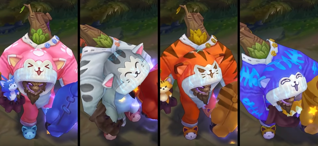Meowkai chroma skin  pack for league of legends ingame picture