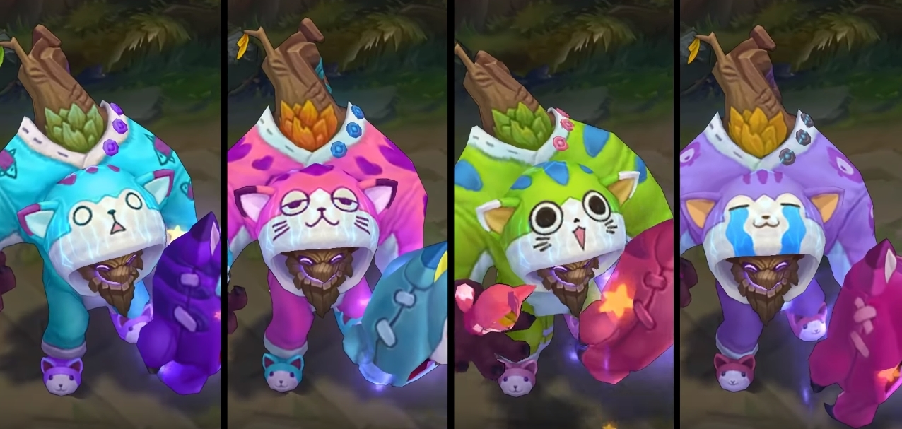 Meowkai chroma skin  pack for league of legends ingame picture