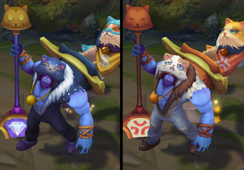 Meowrick chroma skin  pack for league of legends ingame picture