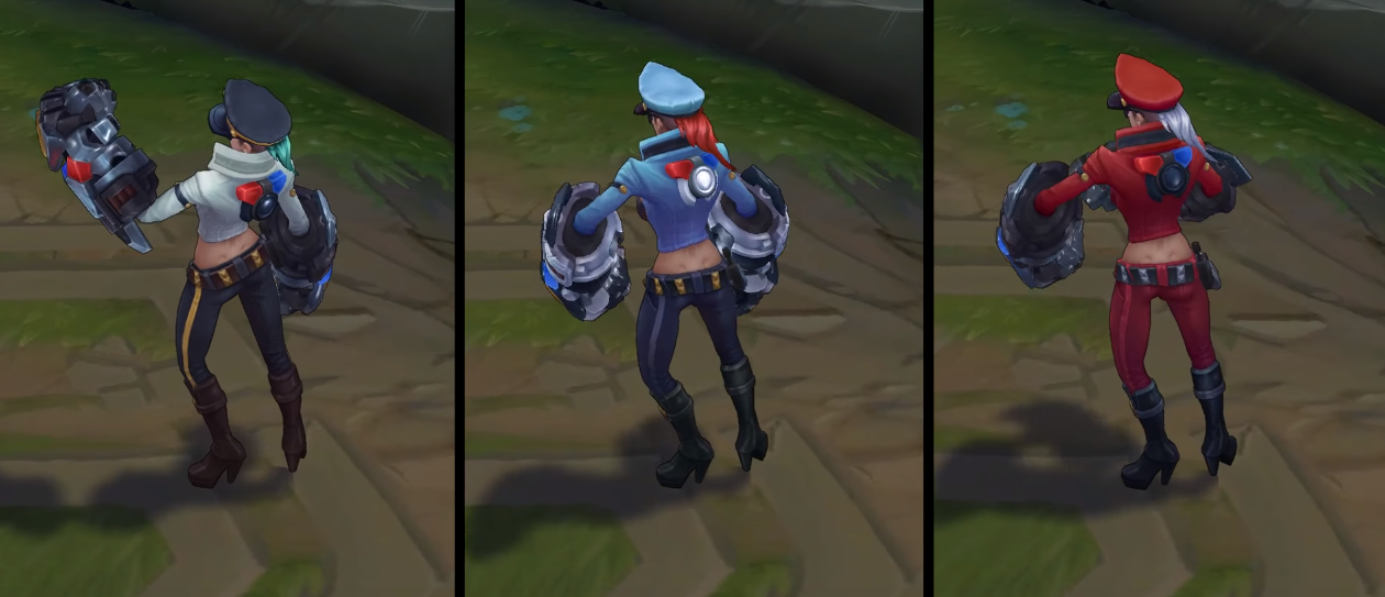 Officer Vi chroma skin  pack for league of legends ingame picture