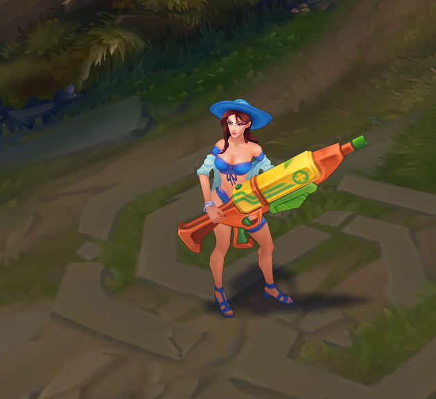Pool Party Caitlyn Chroma Skin League Of Legends Skin 