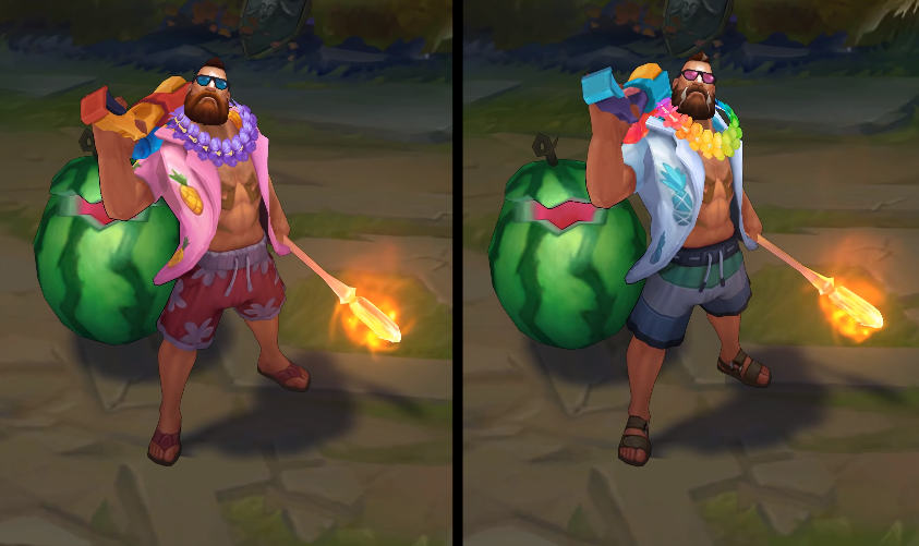 pool party gangplank chroma skin  pack for league of legends ingame picture