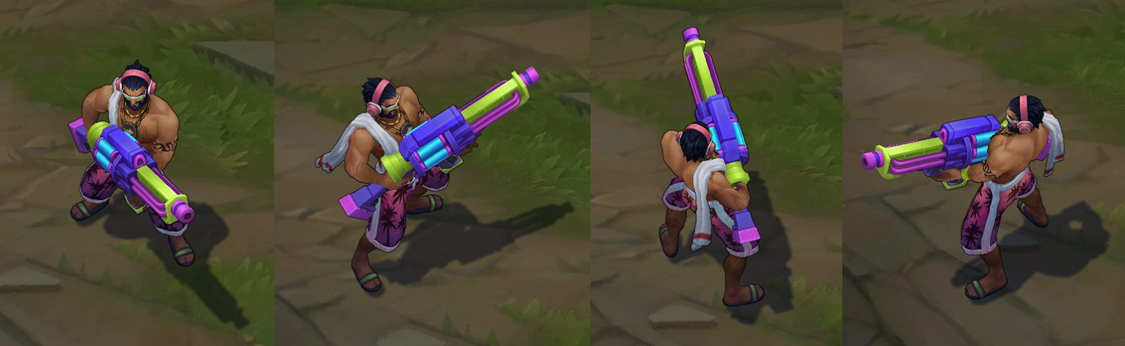 Pool Party Graves chroma skin pack for league of legends ingame picture