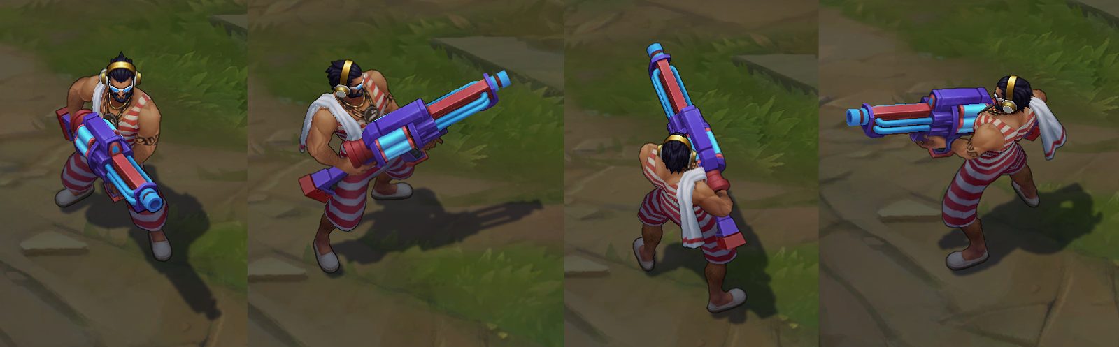 Pool Party Graves chroma skin  pack for league of legends ingame picture