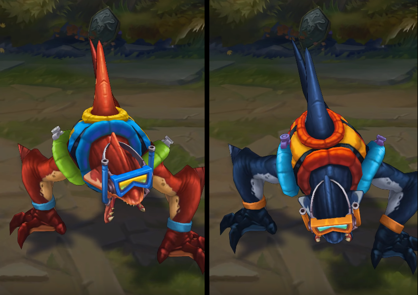 Pool Party Rek'Sai chroma skin  pack for league of legends ingame picture