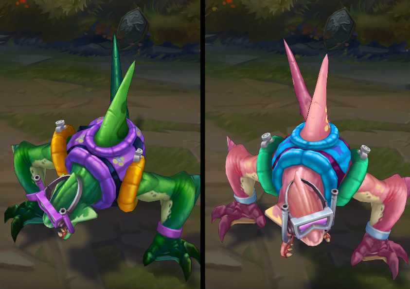 Pool Party Rek'Sai chroma skin  pack for league of legends ingame picture