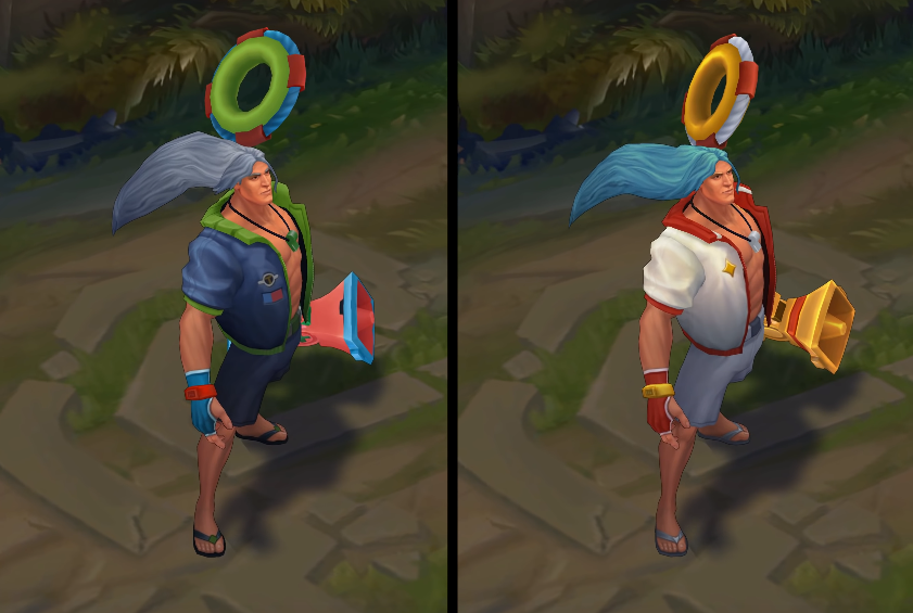 Pool Party Taric chroma skin  pack for league of legends ingame picture
