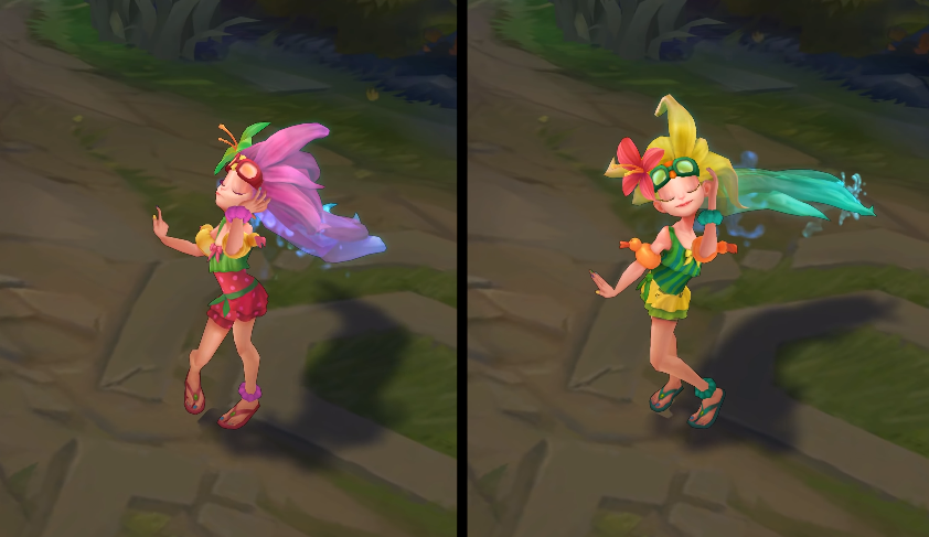 Pool Party Zoe chroma skin  pack for league of legends ingame picture
