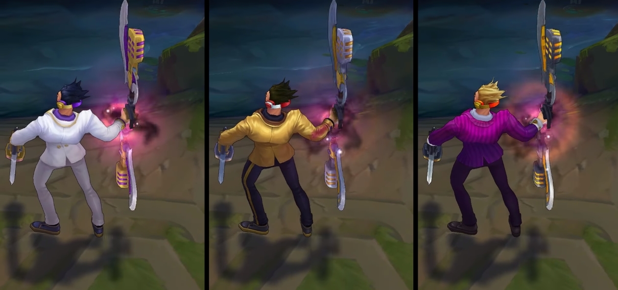 Primetime Draven chroma skin  pack for league of legends ingame picture