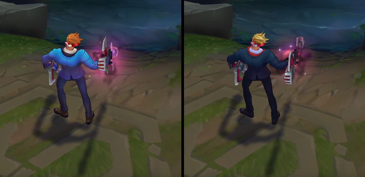 Primetime Draven chroma skin  pack for league of legends ingame picture