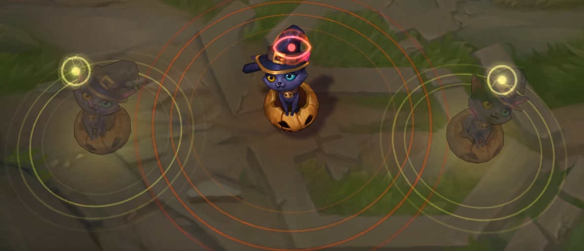 Pumpkin Cat Ward skin for league of legends ingame picture