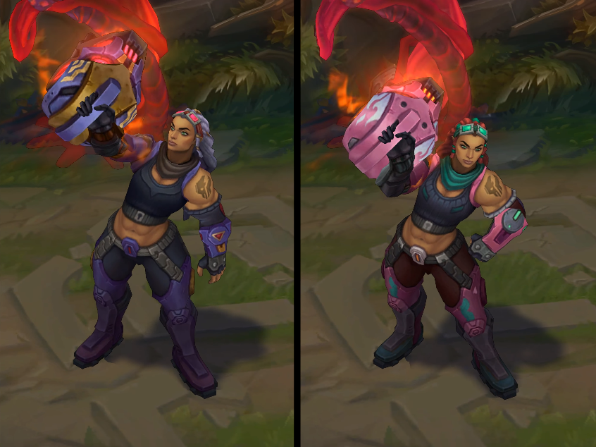 Resistance Illaoi chroma skin  pack for league of legends ingame picture