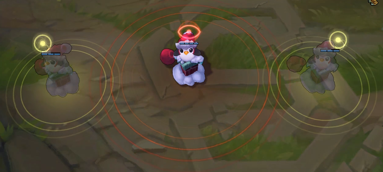 Santa Penguin Ward skin for league of legends ingame picture