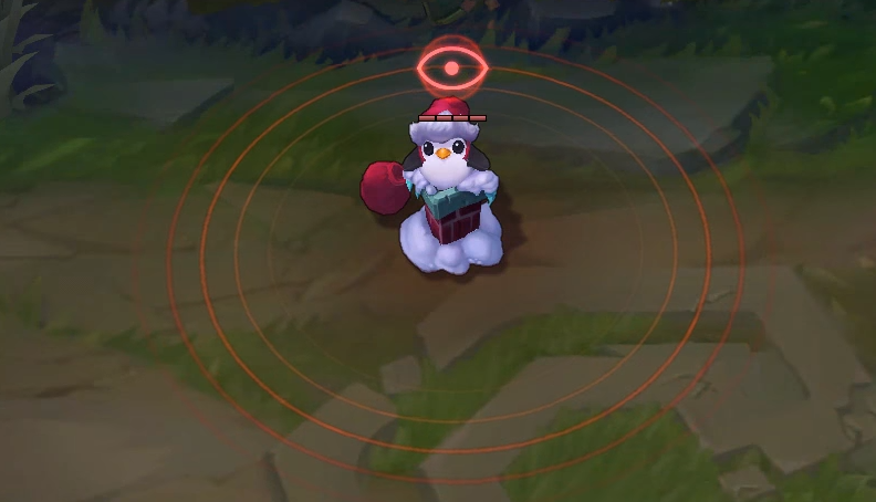 Santa Penguin Ward skin for league of legends ingame picture