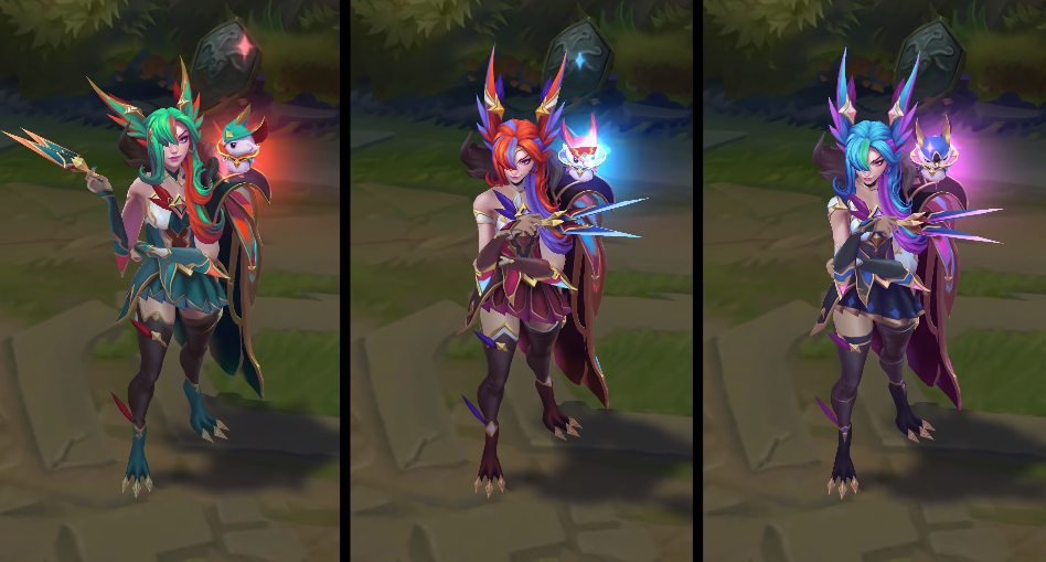 Star Guardian Xayah chroma skin  pack for league of legends ingame picture