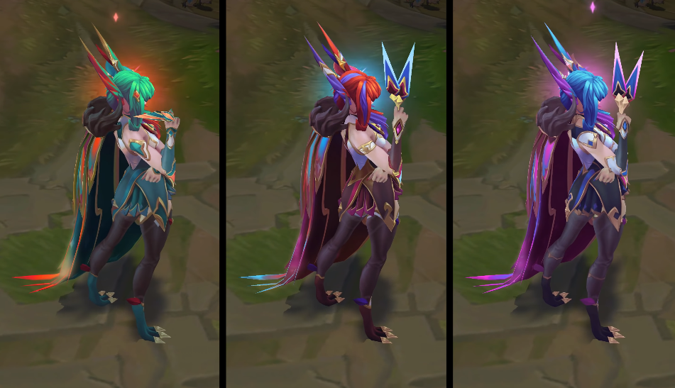 Star Guardian Xayah chroma skin  pack for league of legends ingame picture