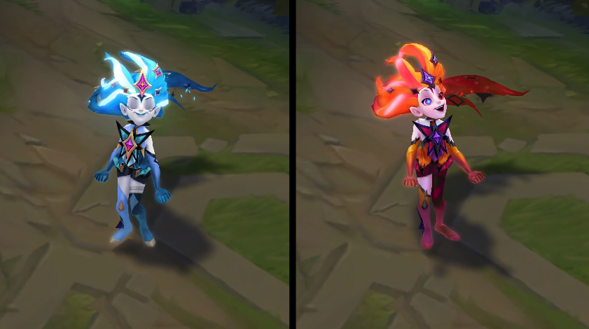 Star Guardian Zoe chroma skin  pack for league of legends ingame picture