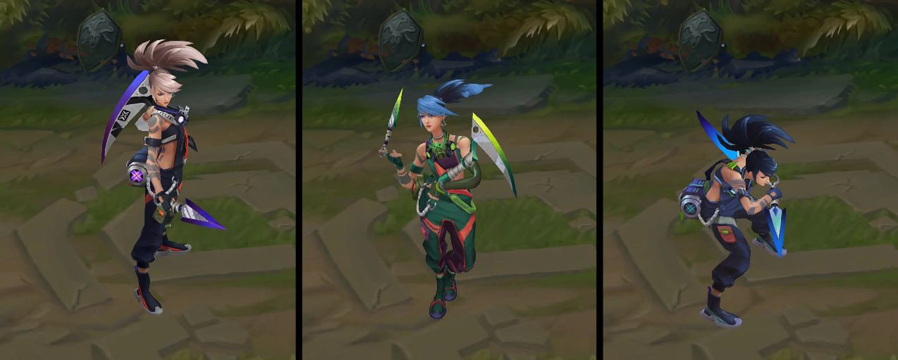 True Damage Akali chroma skin  pack for league of legends ingame picture
