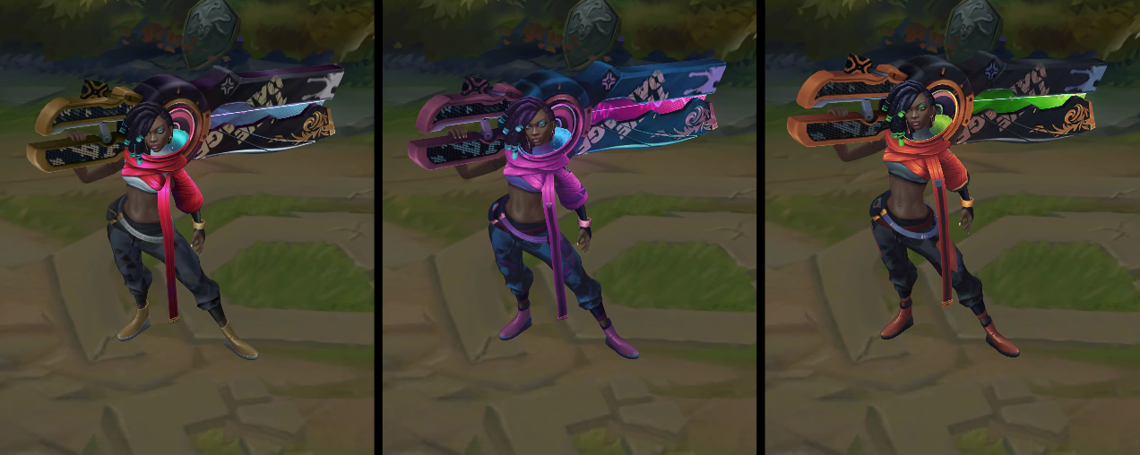 True Damage Senna chroma skin  pack for league of legends ingame picture