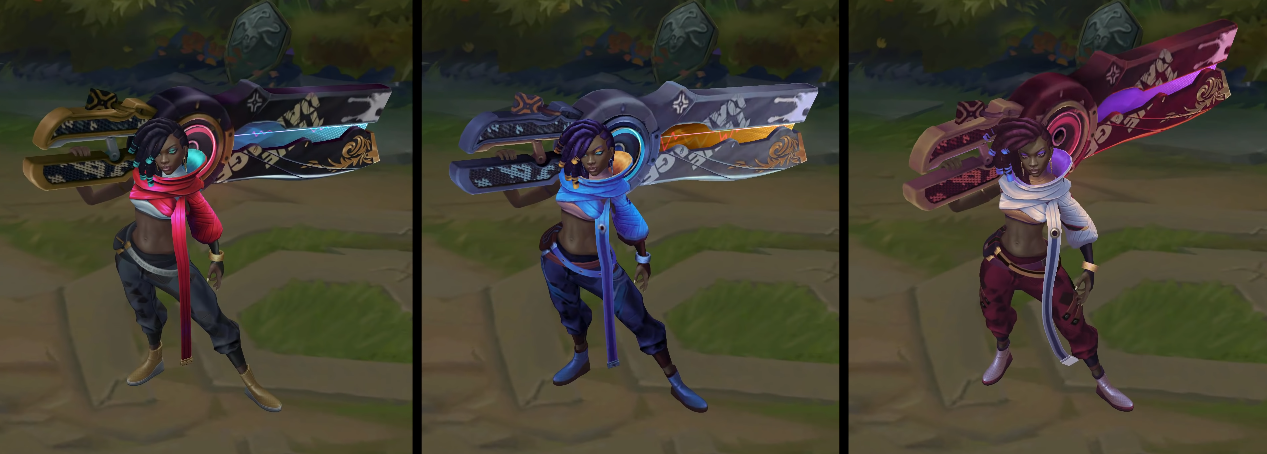 True Damage Senna chroma skin  pack for league of legends ingame picture