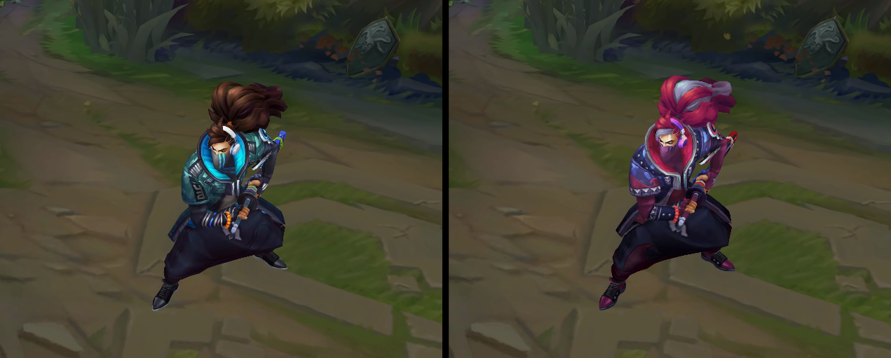 true damage yasuo chroma skin for league of legends ingame picture