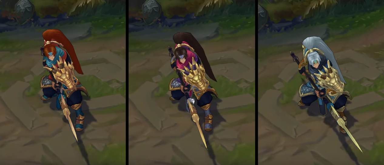 Warring Kingdoms Xin Zhao chroma skin  pack for league of legends ingame picture
