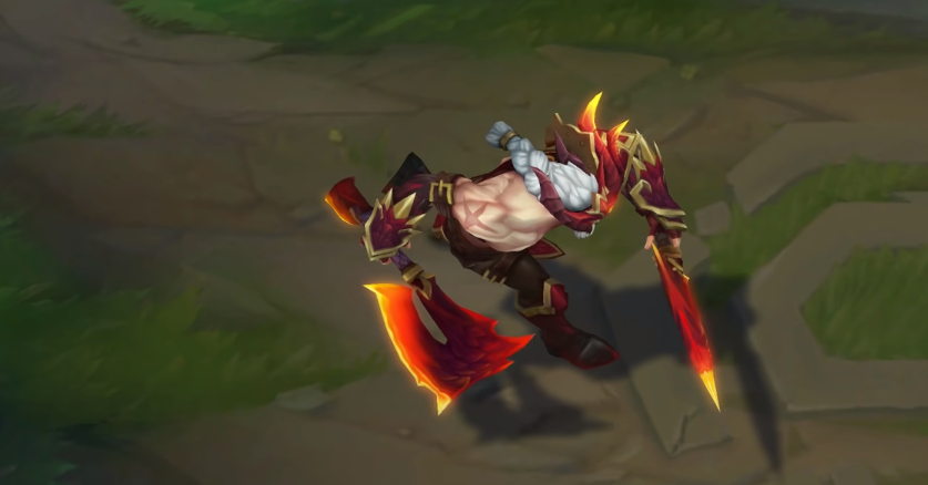 dragonslayer olaf skin for league of legends ingame picture.